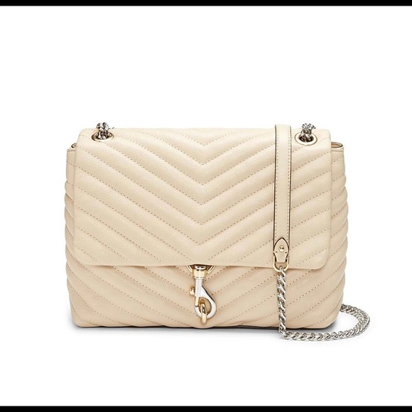 rebecca minkoff edie flap shoulder bag tahini